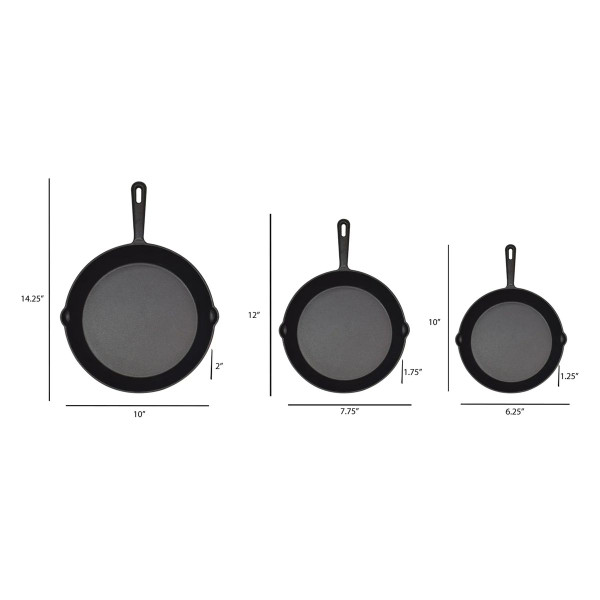 Jim Beam Cast Iron Skillet (3 Piece Set) product image