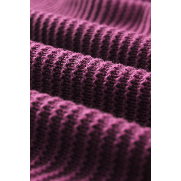 Collins V Neck Ribbed Drop Shoulder Hooded Sweater product image