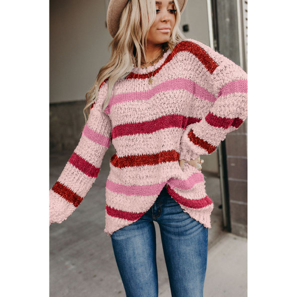 Cora Striped Popcorn Knit Sweater product image