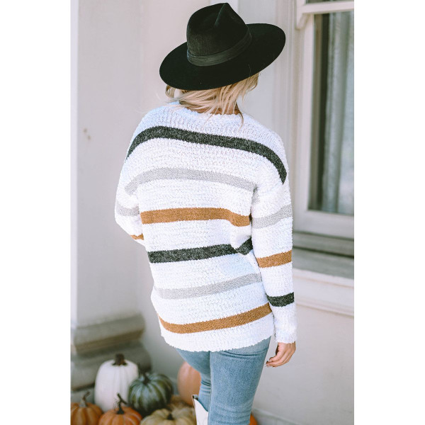 Cora Striped Popcorn Knit Sweater product image