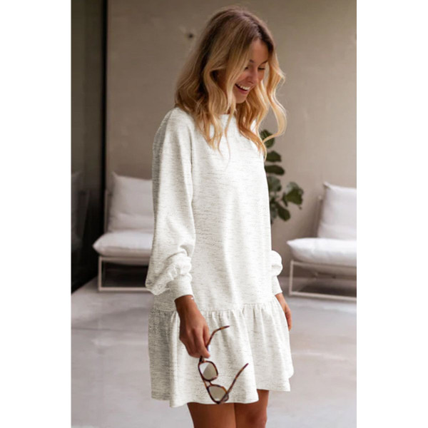 Charlee Puff Sleeve Ruffle Hem Mini Dress product image