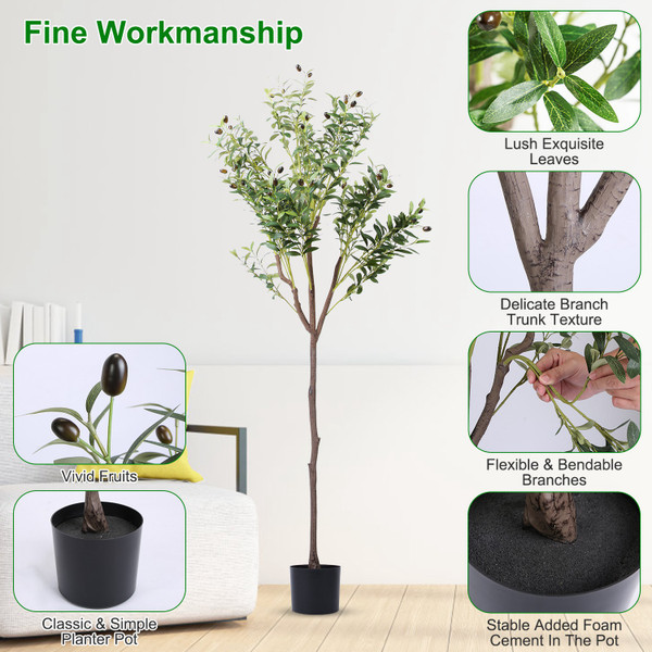 5.9-foot Artificial Olive Tree product image