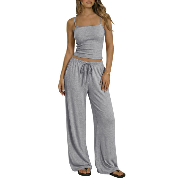 Women's Square Neck Cami and Wide Leg Pants (2 Piece Set) product image