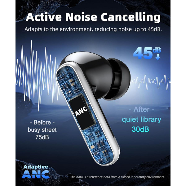 Bluetooth Noise Canceling Wireless Earbuds product image