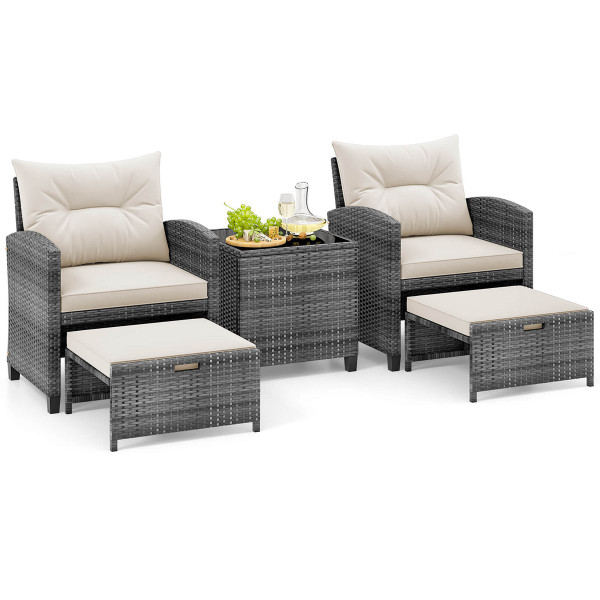 Patio Rattan Furniture (5 Piece Set) product image