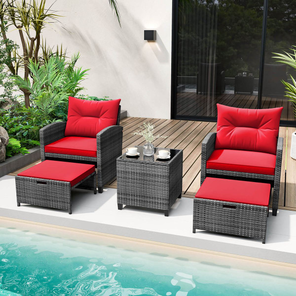 Patio Rattan Furniture (5 Piece Set) product image