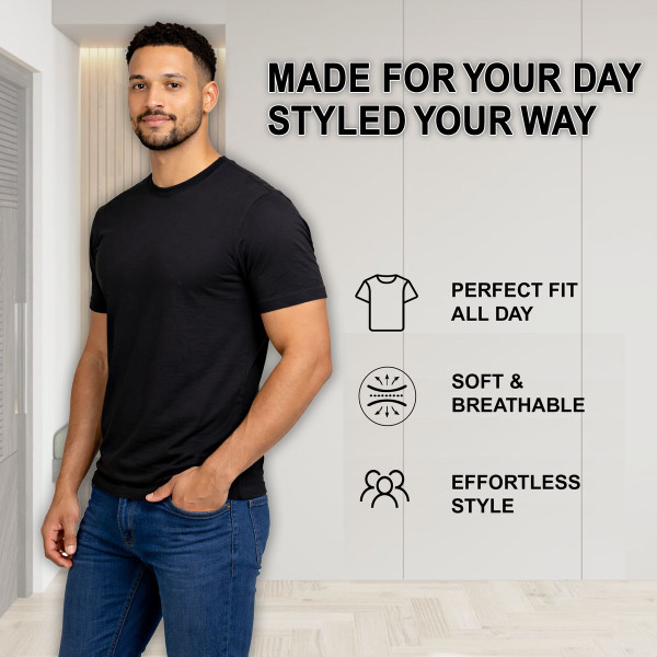 Men's Casual Crew Neck T-Shirt (4-Pack) product image