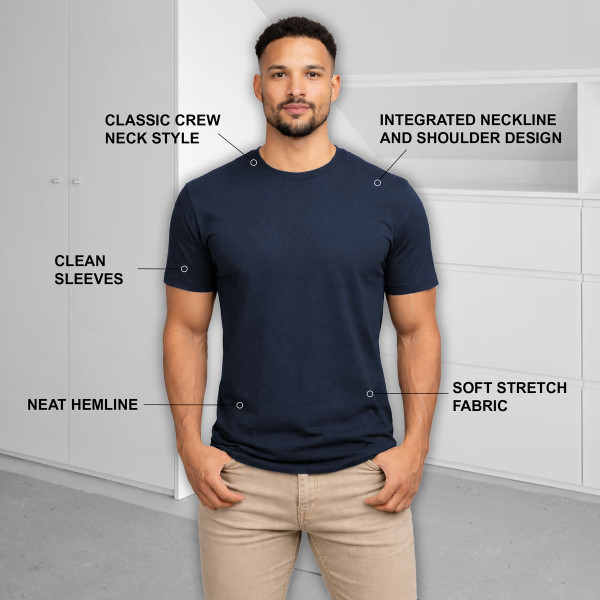 Men's Casual Crew Neck T-Shirt (4-Pack) product image