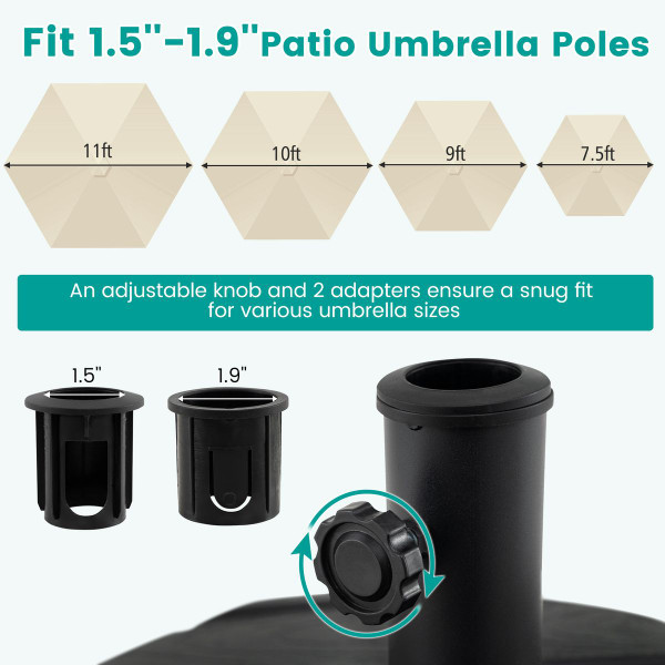 Fillable Patio Umbrella Base with Wheels product image