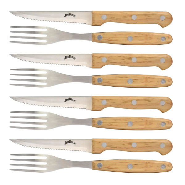 Jim Beam Steak Knife and Fork Set (8 Pieces) product image