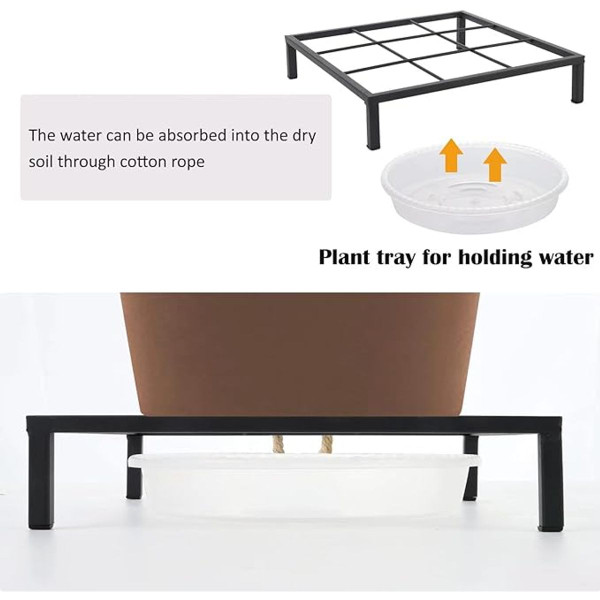 TenFuju 9.8" Metal Heavy Duty Potted Plant Stand (2-Pack) product image