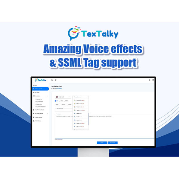 TexTalky AI Text-to-Speech Advanced Program: Lifetime Subscription product image