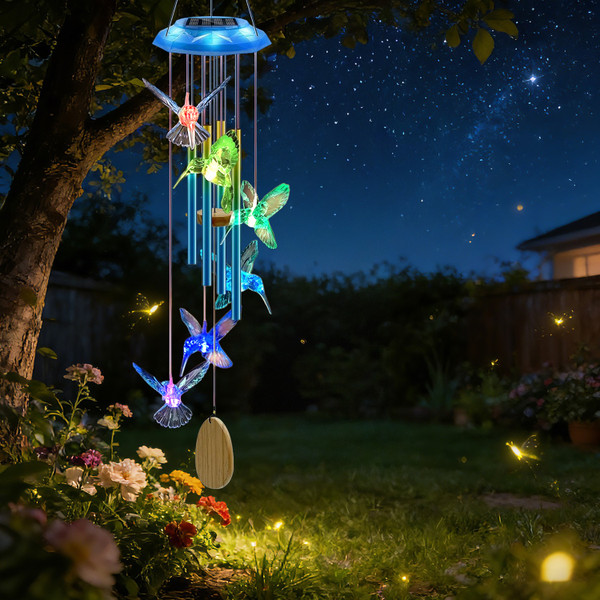 Solar Color-Changing Wind Chime product image