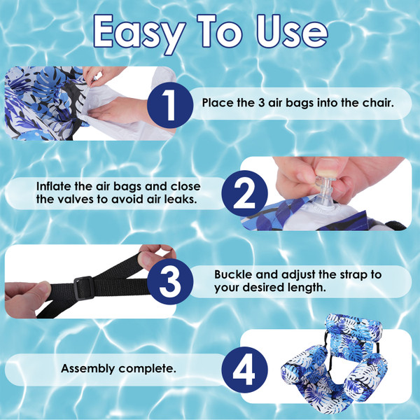 Inflatable Pool Hammock Lounge Chair (2‑Pack) product image