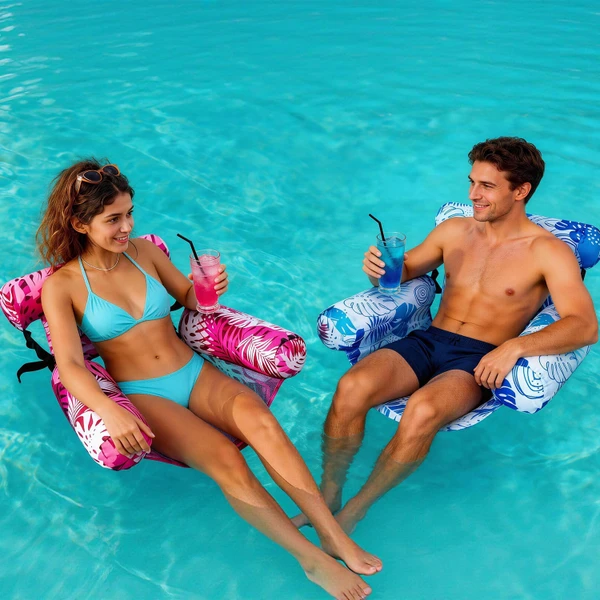 Inflatable Pool Hammock Lounge Chair (2‑Pack) product image