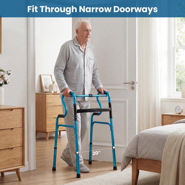 One-button Folding Adjustable Height Walker product image