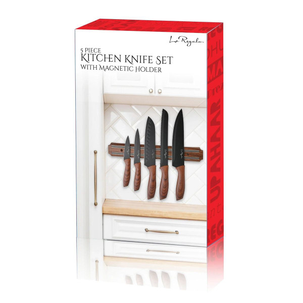 Le Regalo 5 Piece Kitchen Knife Set with Magnetic Holder product image