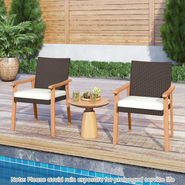 Metal Frame Patio Dining Chair with Cushion (Set of 2 or 4) product image