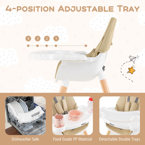6-in-1 Infant Wooden Convertible High Chair  product image
