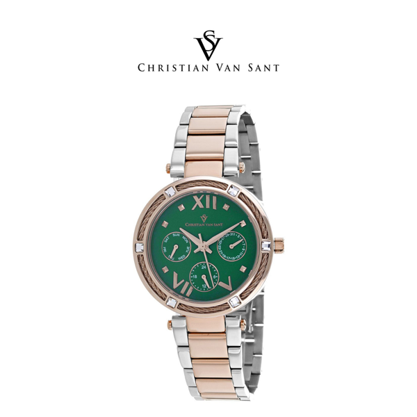 Christian Van Sant Women's Sienna Green Dial Watch product image