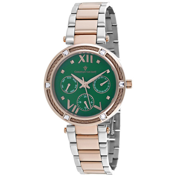 Christian Van Sant Women's Sienna Green Dial Watch product image