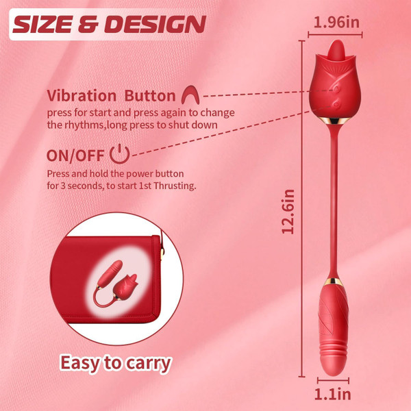 Rose-Shaped Handheld Clitoral Vibrator  product image