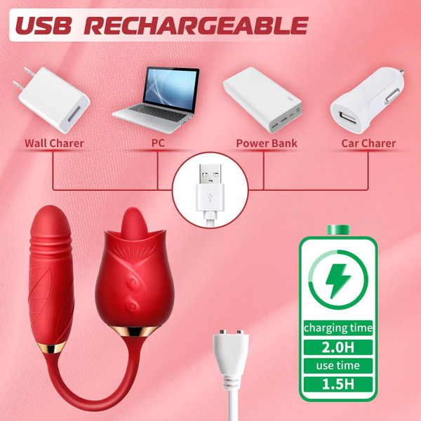 Rose-Shaped Handheld Clitoral Vibrator  product image