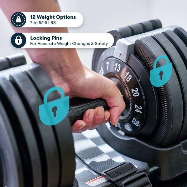 Echelon Strength Adjustable Dumbbells with Stand product image