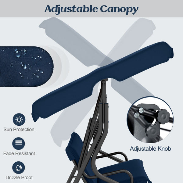 3-Seat Patio Canopy Glider Swing product image