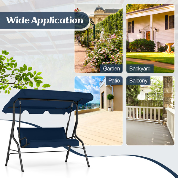 3-Seat Patio Canopy Glider Swing product image