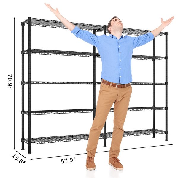 5-Tier Steel Shelving Unit  product image