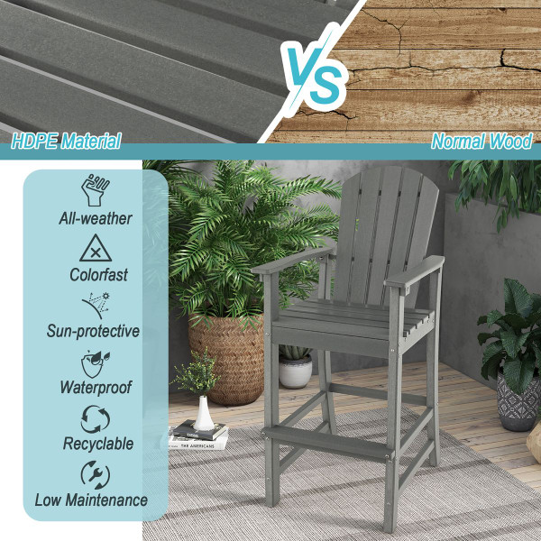 Outdoor HDPE Bar-Height Patio Chair  product image