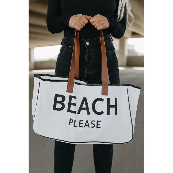 "Beach Please" Canvas Tote product image