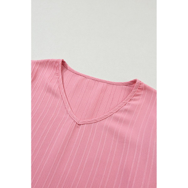 Capri Ruffled Half Sleeve V Neck Textured Top product image