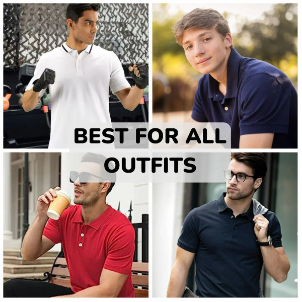 Men's Dry Fit Moisture-Wicking Polo Shirt (5-Pack) product image