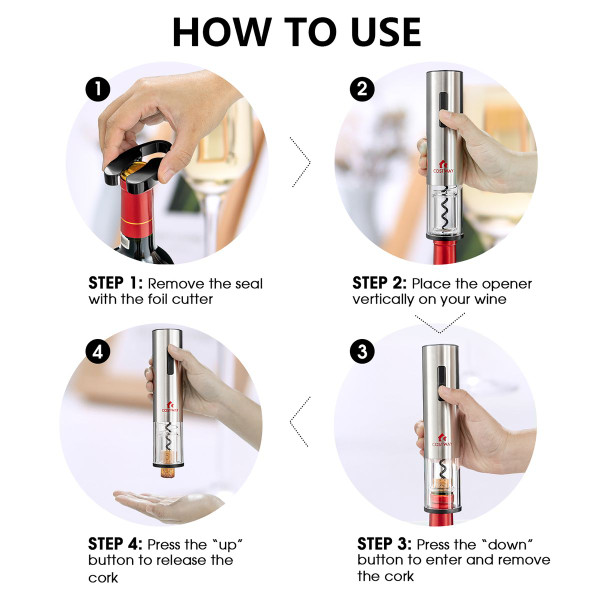 6 in 1 Electric Wine Bottle Opener Set product image