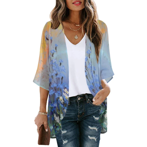 Women's Lightweight Chiffon Kimono Cardigan product image
