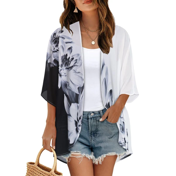 Women's Lightweight Chiffon Kimono Cardigan product image