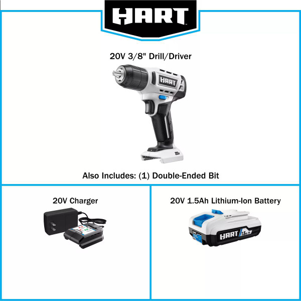 HART 20V 3/8” Drill, Driver Kit  product image