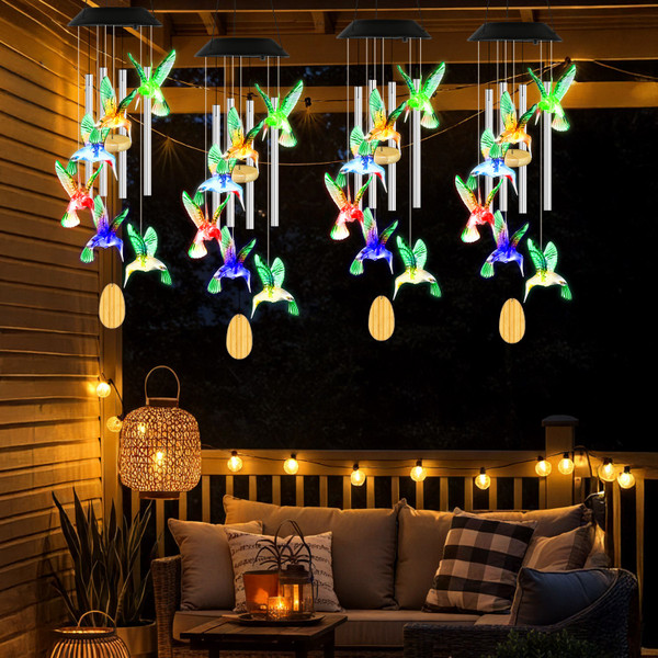 Solar Hummingbird Wind Chime product image