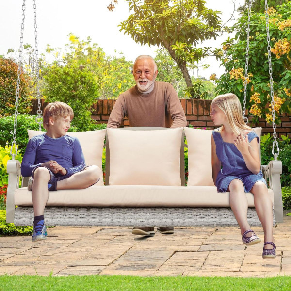 3-Person Rattan Porch Swing  product image