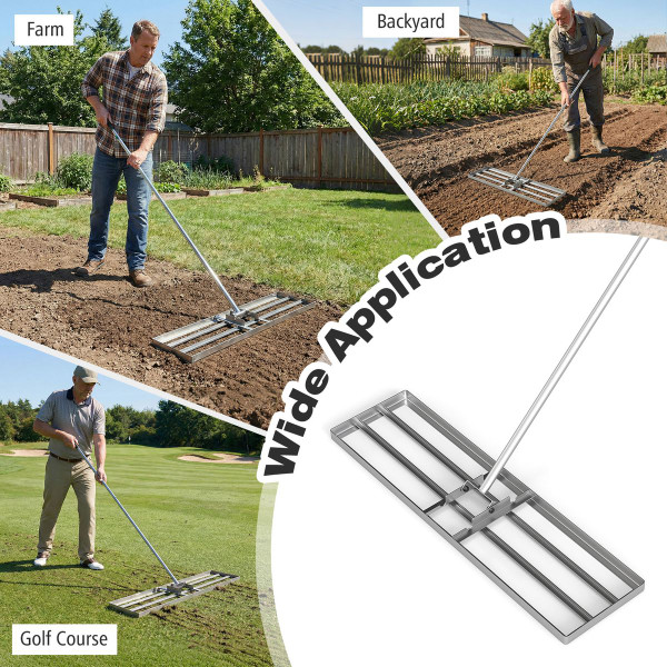 36” x 10” Lawn Leveling Rake with Non-Slip Handle product image