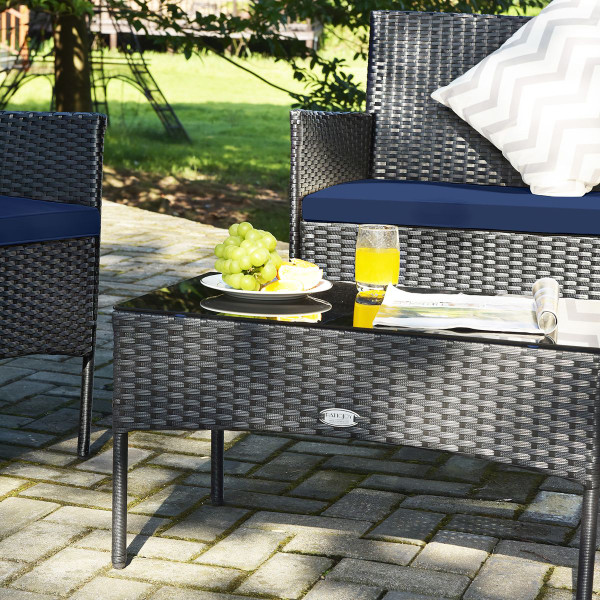 Patio Wicker Furniture Set with Coffee Table (4- or 8-Piece)  product image