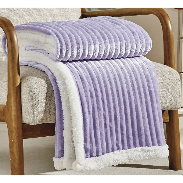 Sheradian Reversible Corduroy-Pattern Sherpa Throw Blanket product image