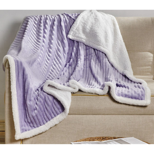 Sheradian Reversible Corduroy-Pattern Sherpa Throw Blanket product image