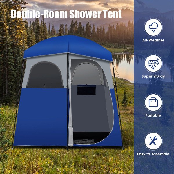 Double-Room Camping Shower/Changing Tent  product image