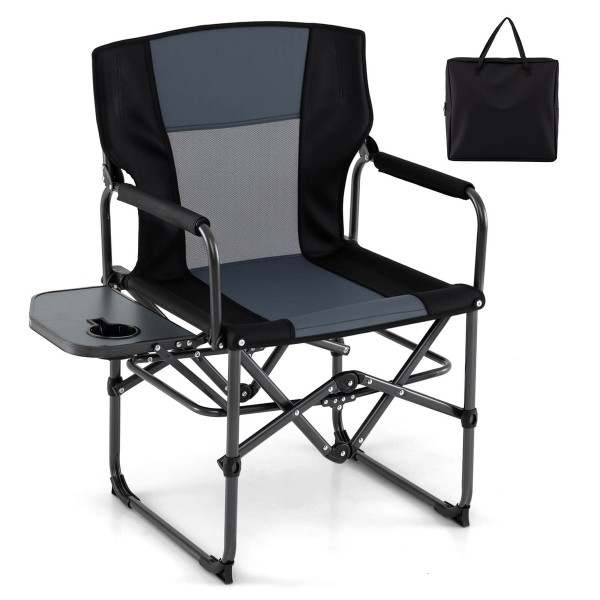 Folding Camping Chair with Side Table & Cup Holder product image
