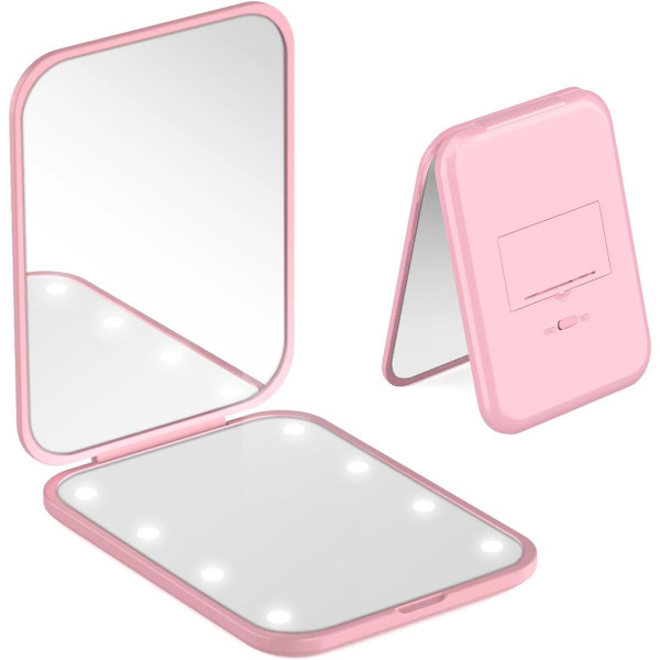 Foldable LED Travel Magnification Makeup Mirror product image