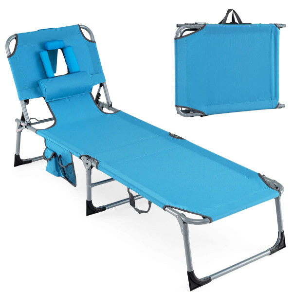 Portable Adjustable Chaise Lounge Tanning Chair product image
