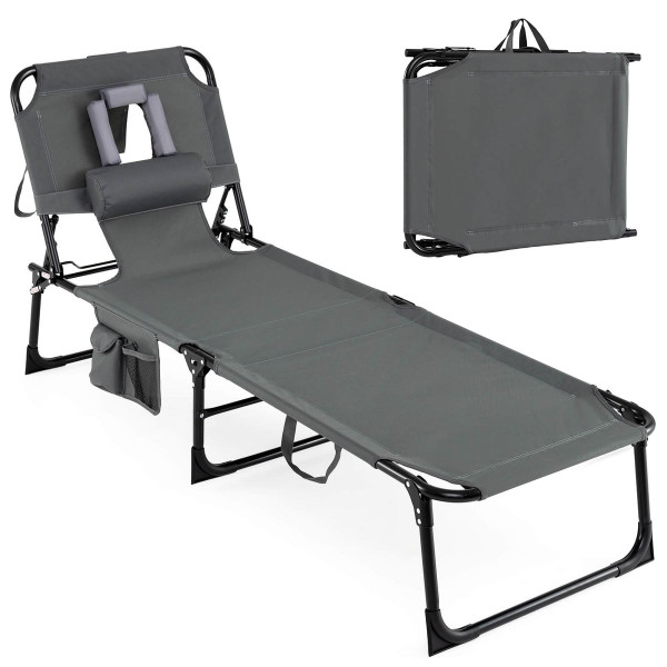 Portable Adjustable Chaise Lounge Tanning Chair product image
